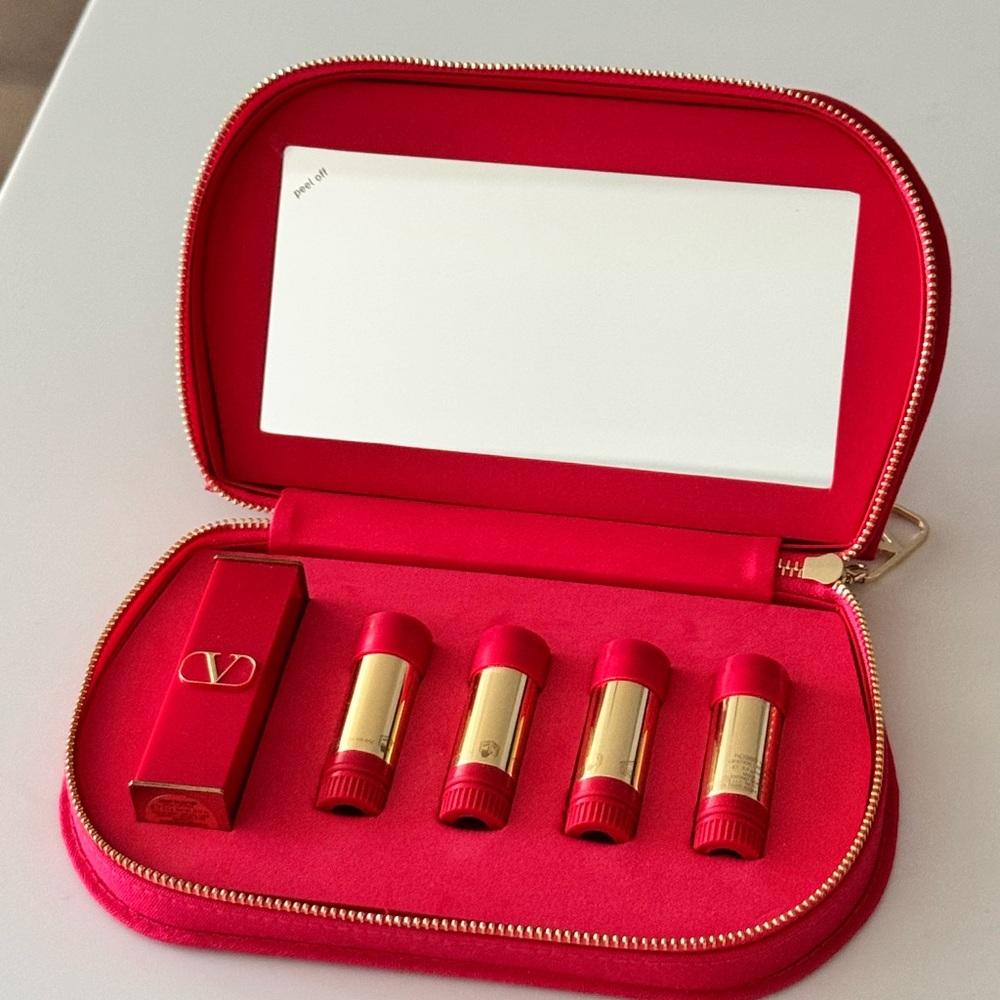 Valentino Red and Gold Lipstick Collection